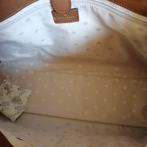 Kate Spade Andee Brown Leather Chain Shoulder Tote - Picture 5 of 5